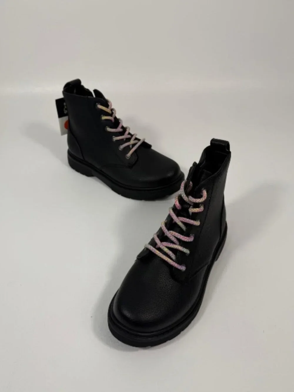 Girls' Zoe Zipper Lace-up Combat Boots - Art Class Black 3